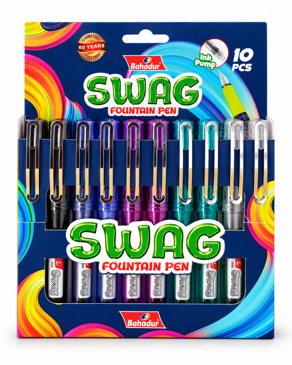 Bahadur Swag 522 Fountain Pen – Translucent Body, Soft Grip