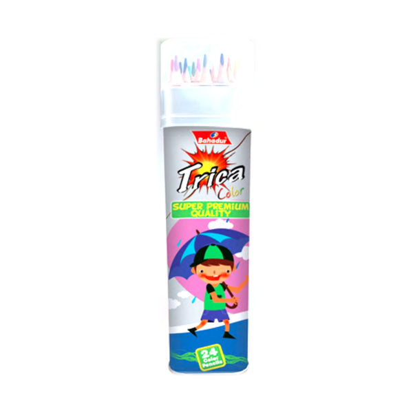 Bahadur trica tin jar 24 colour pencils – catalog photo