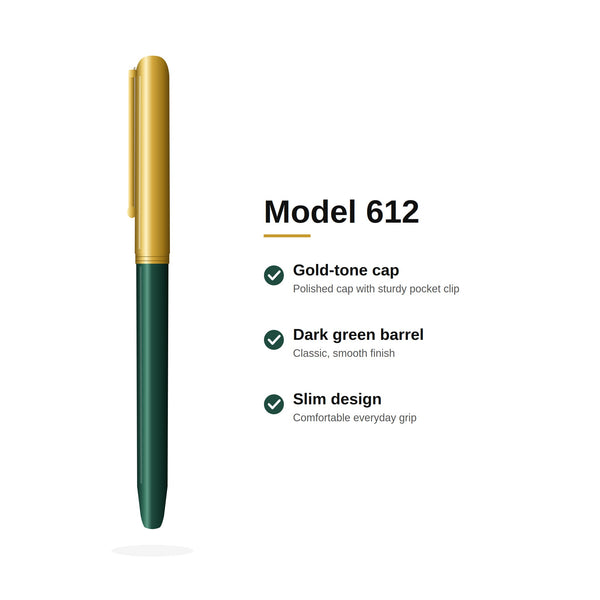 Bahadur 612 Fountain Pen – Classic Gold-Tone Cap