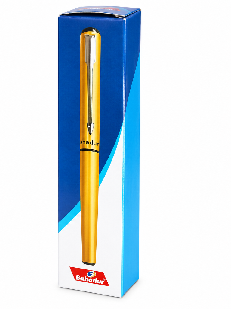 Bahadur 266 Fountain Pen – Slim Glossy Barrel with Steel Clip