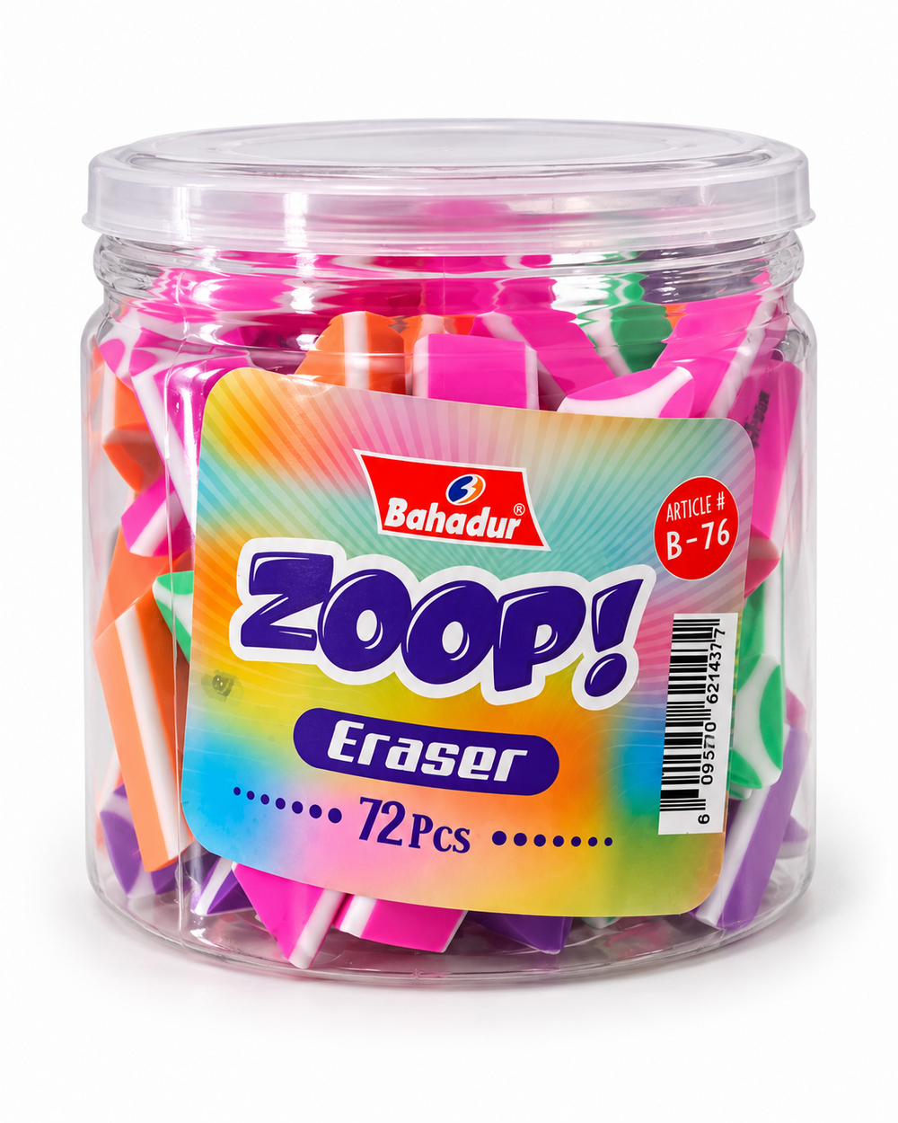 Bahadur B-76 Zoop Erasers – Jar of 72