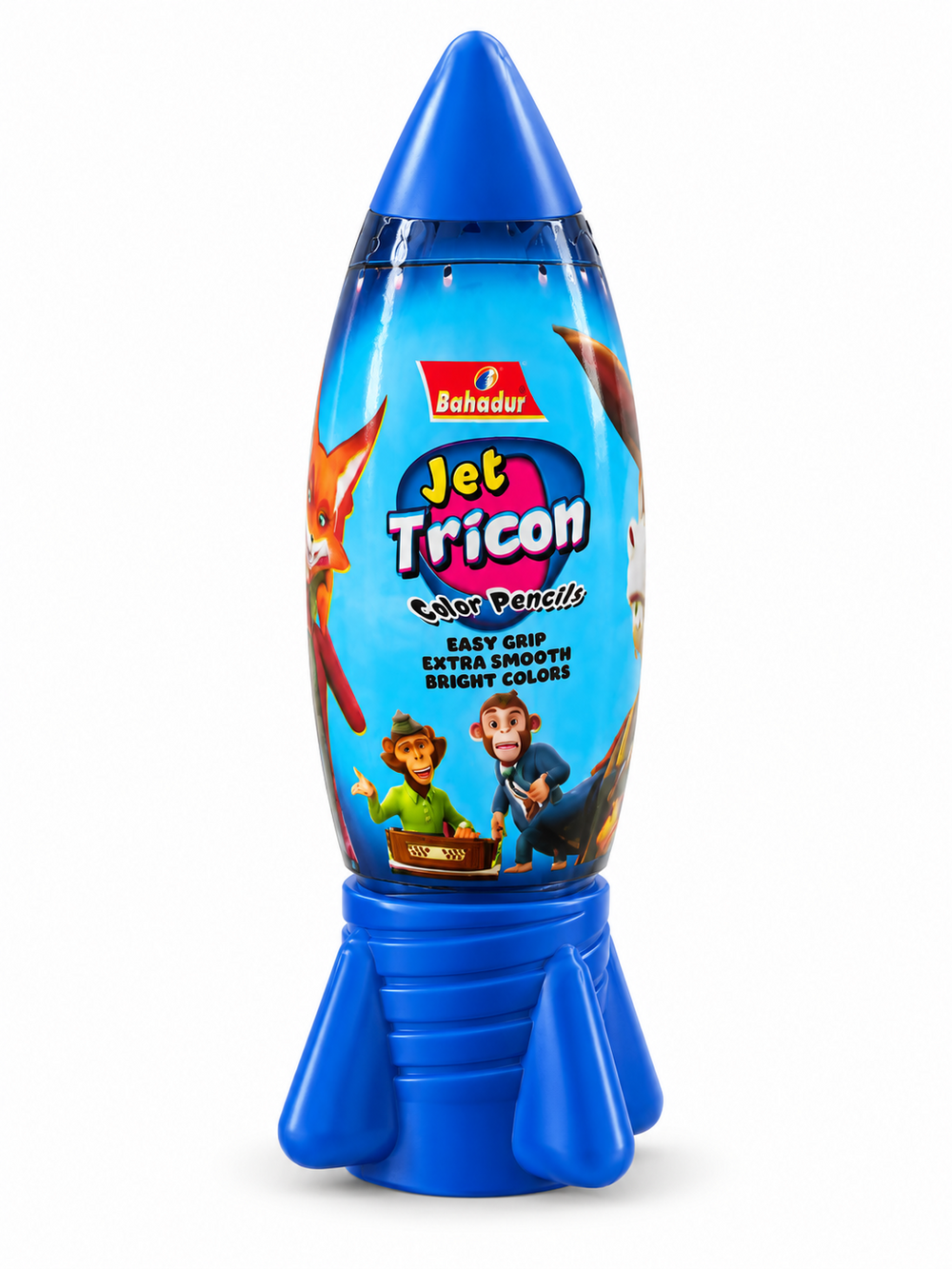 Bahadur Jet Tricon Colour Pencils – Half, Rocket Case