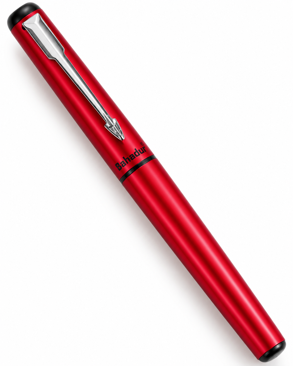 Bahadur 266 Fountain Pen – Slim Glossy Barrel with Steel Clip