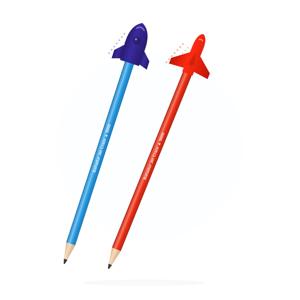 Bahadur Jet Craze 9000 Pencils with Jet Eraser – Jar