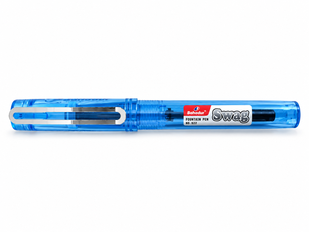 Bahadur Swag 522 Fountain Pen – Translucent Body, Soft Grip