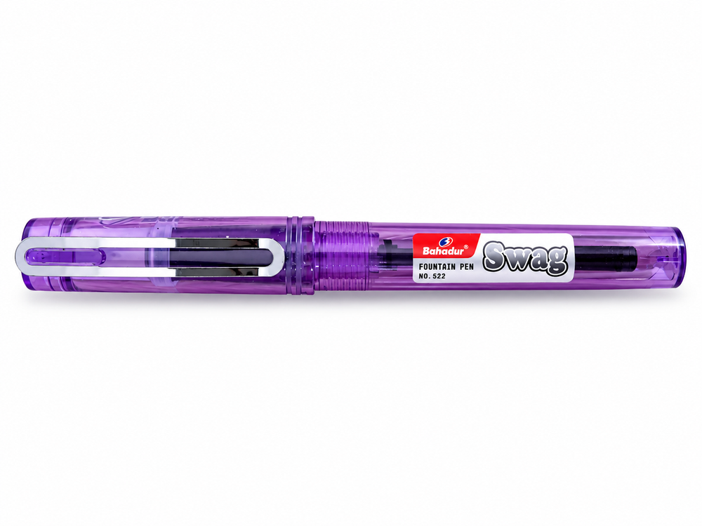Bahadur Swag 522 Fountain Pen – Translucent Body, Soft Grip