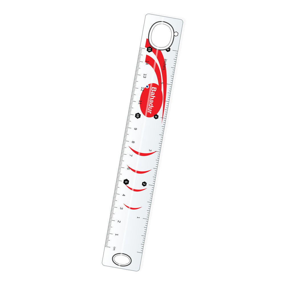 Bahadur 12 Inch Transparent Scale (30 cm) – Art No. 901