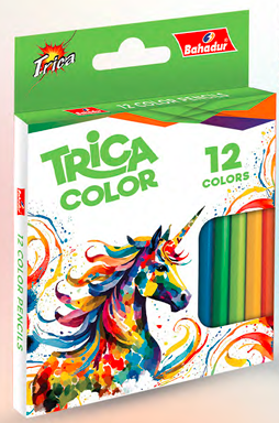 Bahadur Trica 12 Colour Pencils – Half Length
