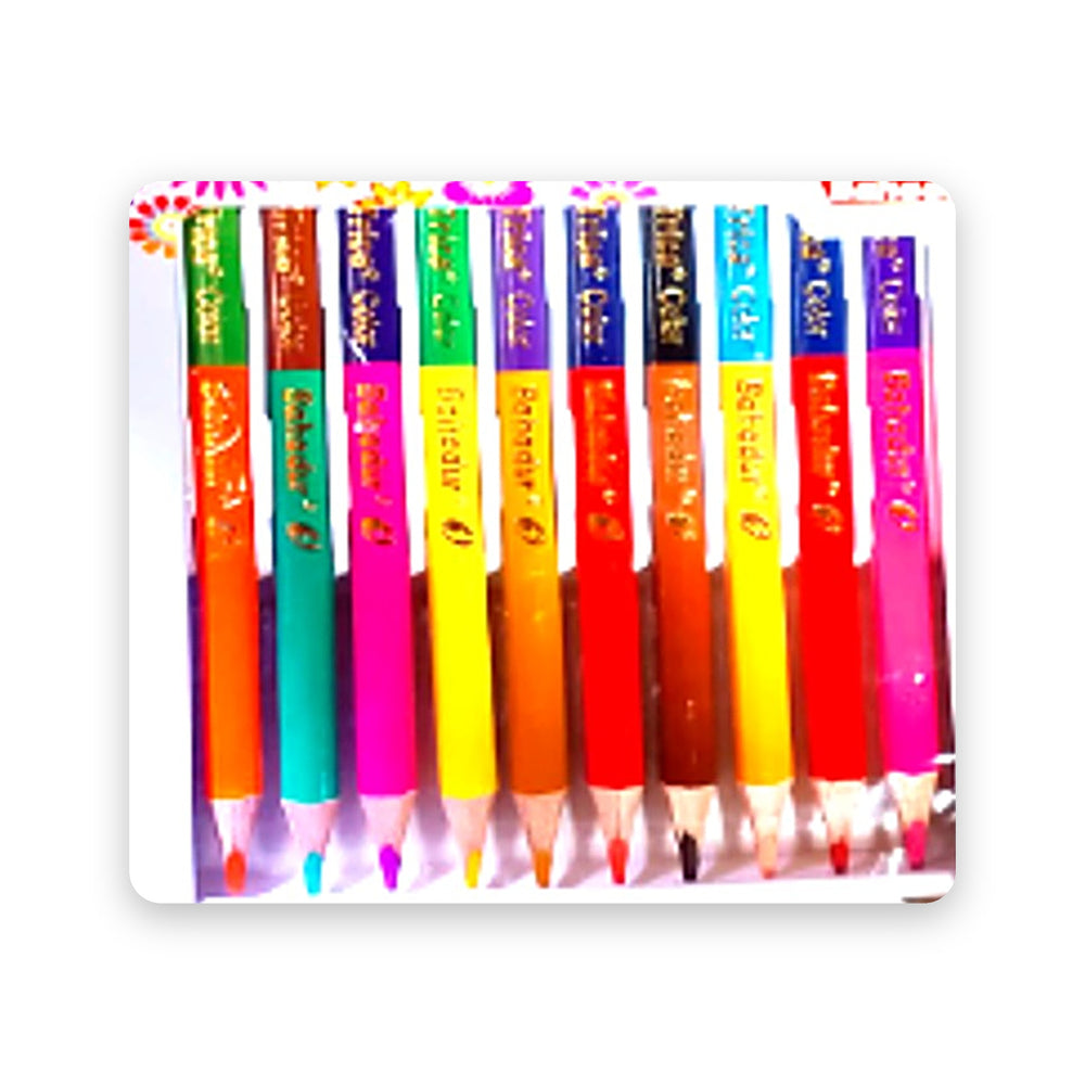 Bahadur Trica 12x2 Bi-Color Pencils – 24 Colours with Sharpener